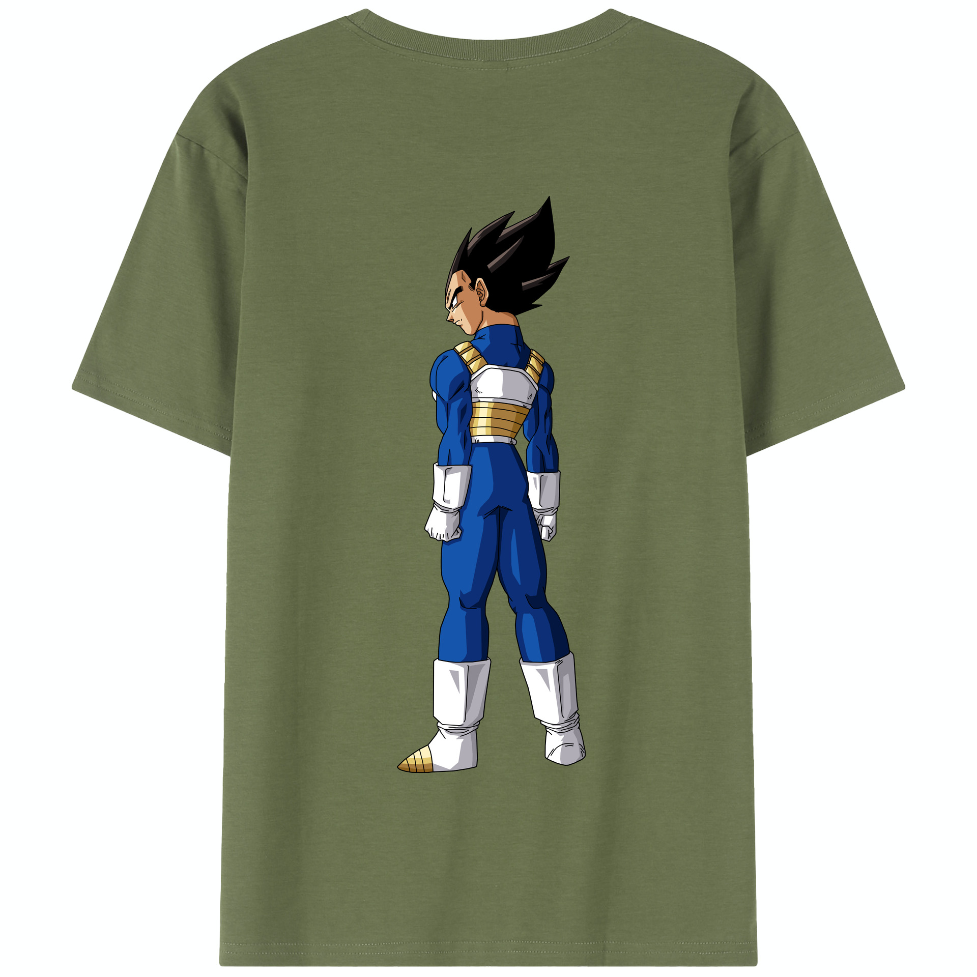 （画像用） ドラゴンボール ベジータ四世（Bejīta Yonsei）DRAGON BALL Vegeta IV 綿100％半袖Tシャツ（背面プリント）